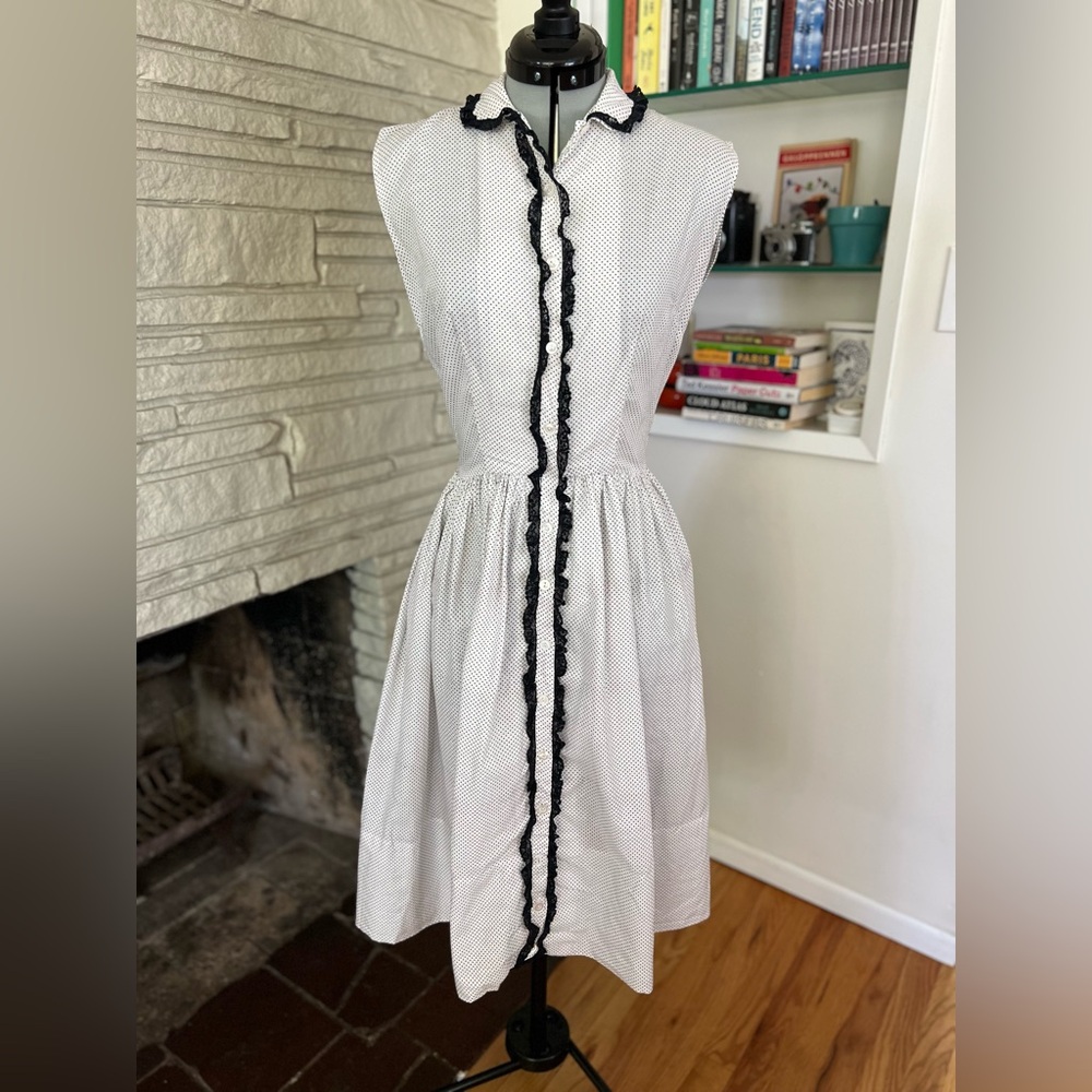 Vintage Cotton Microdot Dress